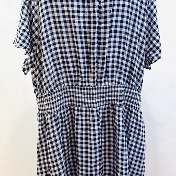 NWT CROFT & BARROW Women Short Sleeve Pullover Plaid Empire Waist Dress Size 3X - Picture 7 of 14